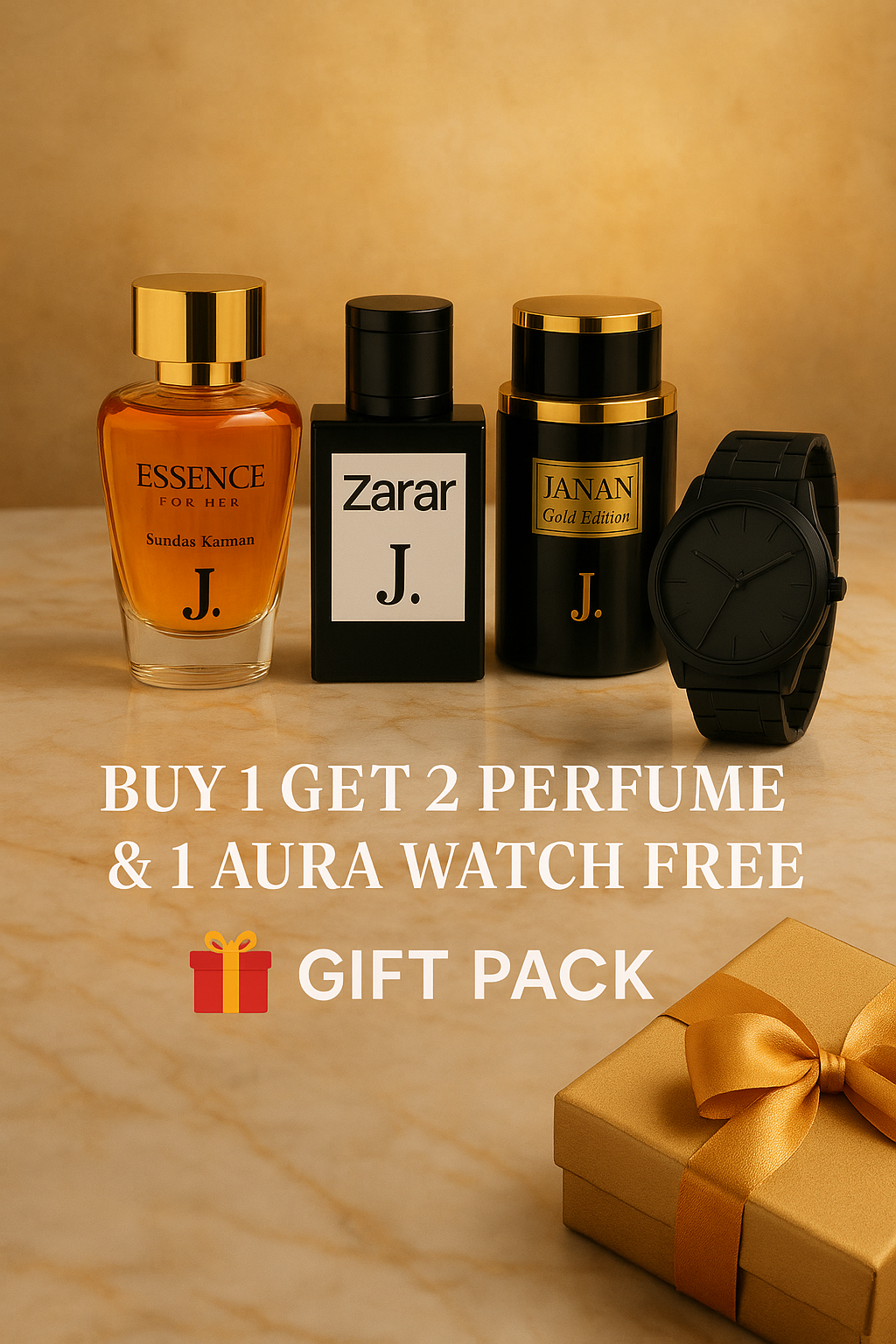 Buy 1 Get 2 Perfume & 1 Aura Watch Free 🎁Gift Pack
